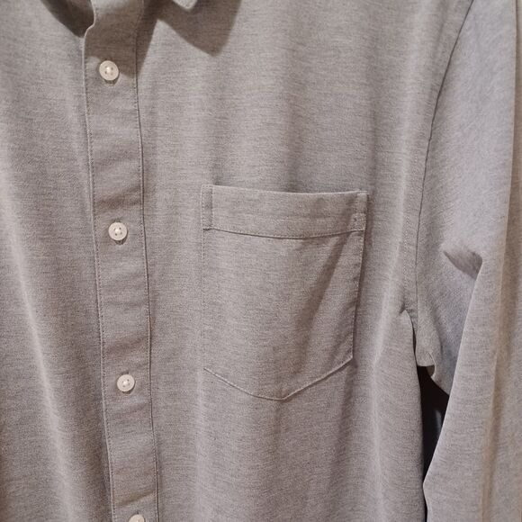 Kit & Ace Shirt Mens M Gray Performance Stretch Casual Comfort Preppy Work Golf - Picture 2 of 9